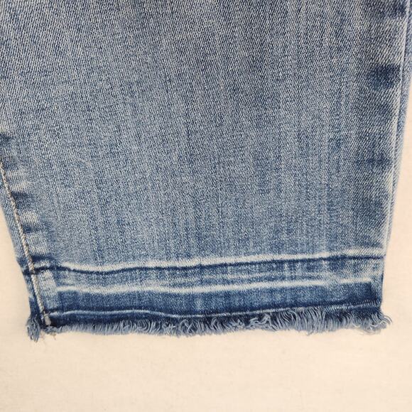 NYDJ Dayla Blue Light Wash High-Rise Wide Cuff Capri Denim Jeans Women's Size 14 - Picture 8 of 15